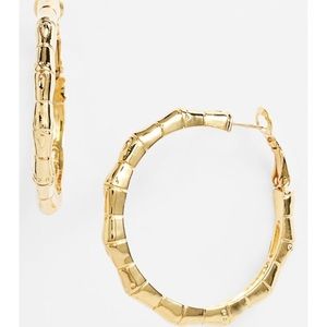 NWOT - kate spade Bamboo Park Gold Hoop Earrings